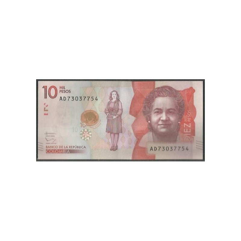 Billete de 10.000 Pesos 2 Ago 2016 AD BGWNF10-4