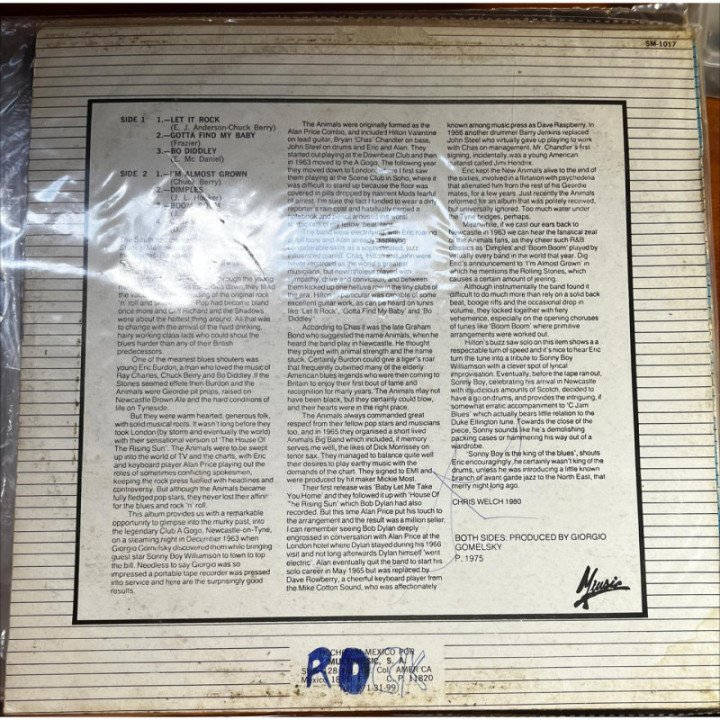 Animals - The Animals wit Eric Burdon reverso