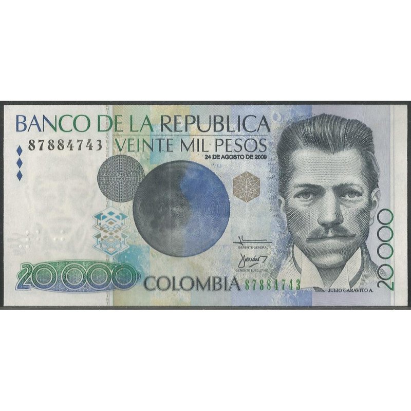 Billete de 20.000 Pesos 24 Ago 2009 BGW734