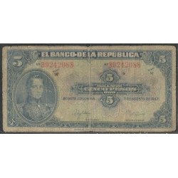 Billete de 5 Pesos 7 Ago...