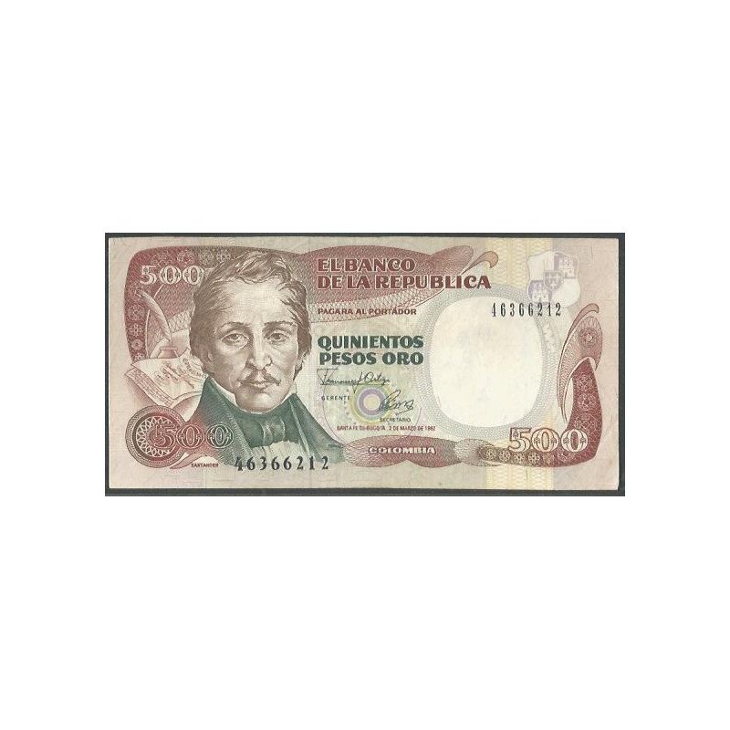 Billete de 500 Pesos 2 Mar 1992 BGW407