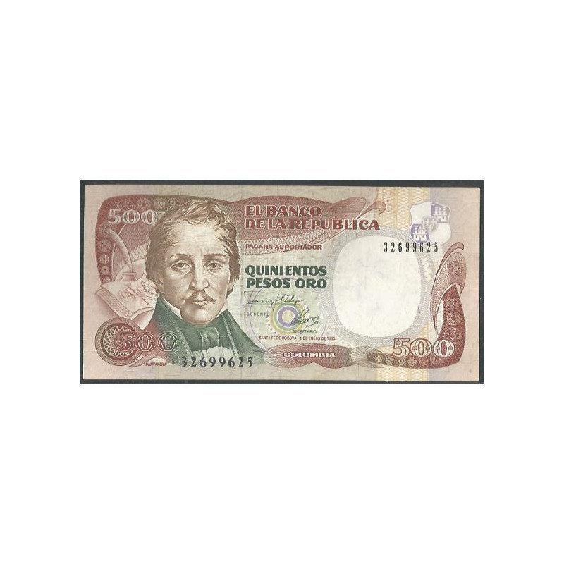 Billete de 500 Pesos 4 Ene 1993 BGW409