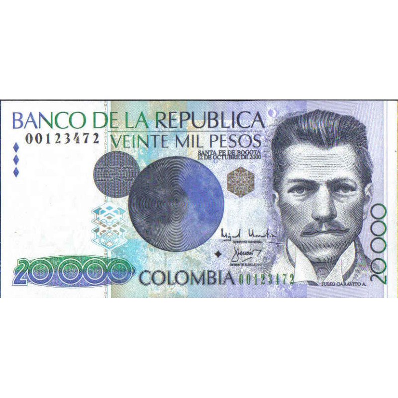 Billete de 20.000 Pesos 12 Oct 2000 BGW712