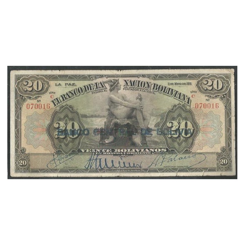 Bolivia, 20 Bolivianos ND1929 Serie C P115a