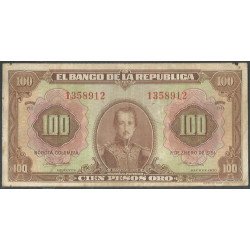 Billete de 100 Pesos 1 Ene 1951 7 Dig BGW290