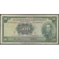 Billete de 500 Pesos 1 Ene...