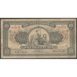 Peru, 10 Soles 17 Feb 1955...
