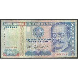 Peru, 500.000 Intis 21 Dic...