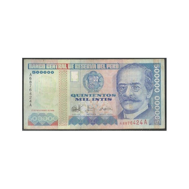 Peru, 500.000 Intis 21 Dic 1988 TDLR P146A