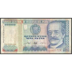 Peru, 500.000 Intis 21 Dic...