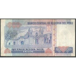 Peru, 500.000 Intis 21 Dic 1989 B de M P147