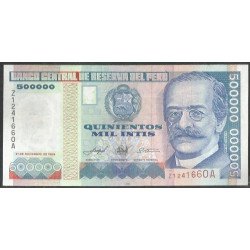 Peru, 500.000 Intis 21 Dic...