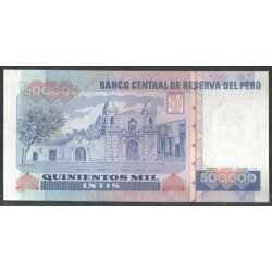 Peru, 500.000 Intis 21 Dic 1989 B de M ZZ Reposicion P147