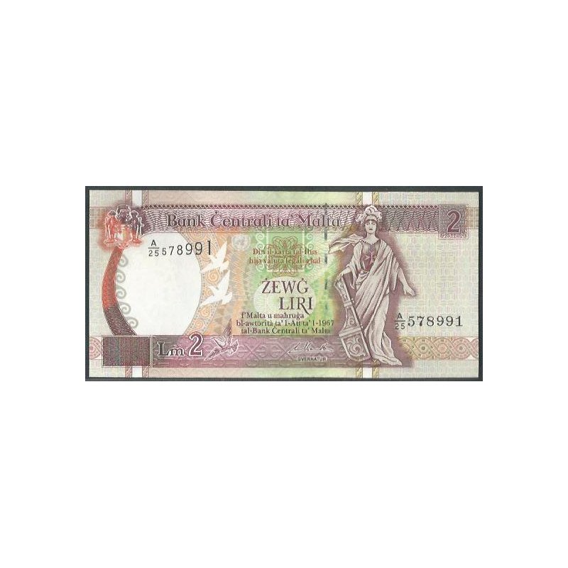 Malta, 2 Liras L1967 (94) P45d