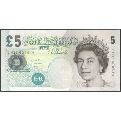 Inglaterra, 5 Pounds 2002...