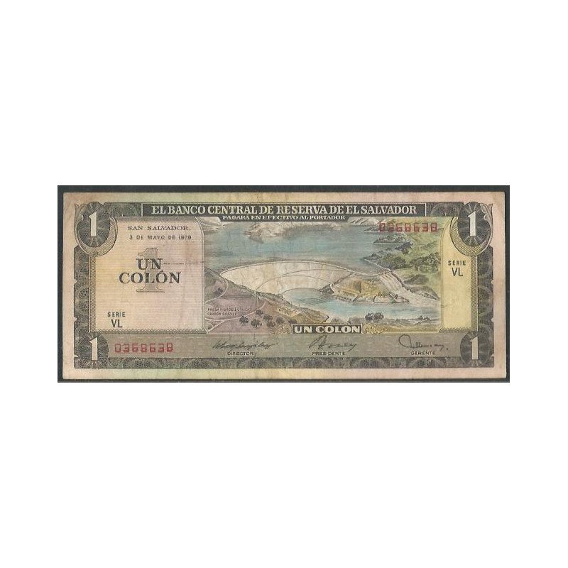 El Salvador, 1 Colon 3 May 1979 P125b