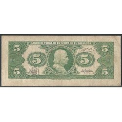El Salvador, 5 Colones 25 Ago 1983 P134a