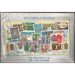 Africa, 24 estampillas usadas