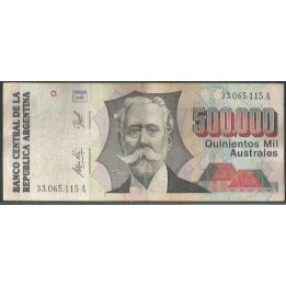 Argentina 500.000 Australes ND1991 Serie A Firma 1 P338