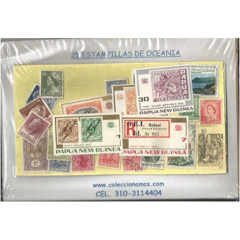 Oceania, 25 Estampillas