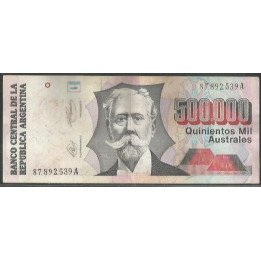 Argentina 500.000 Australes ND1991 Serie A Firma 2 P338