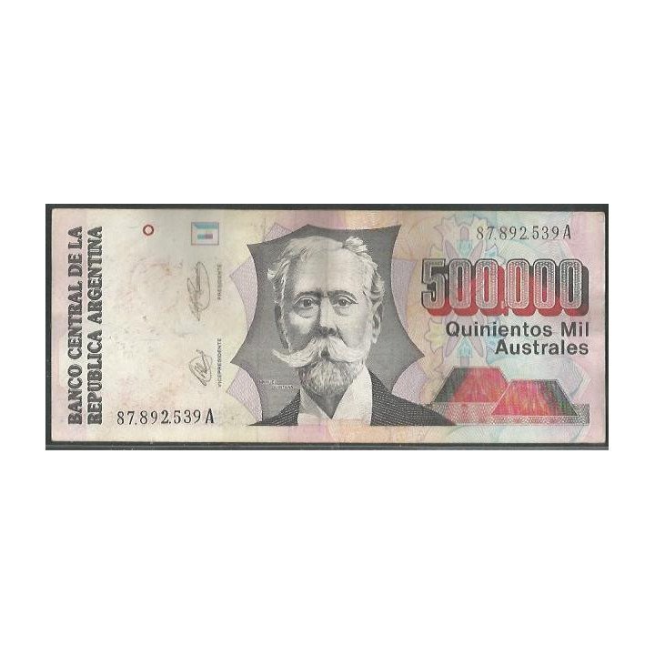 Argentina 500.000 Australes ND1991 Serie A Firma 2 P338