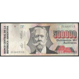 Argentina 500.000 Australes ND1991 Serie B Firma 2 P338