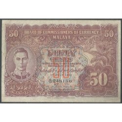 Malaya, 50 Cents 1 Jul 1941...