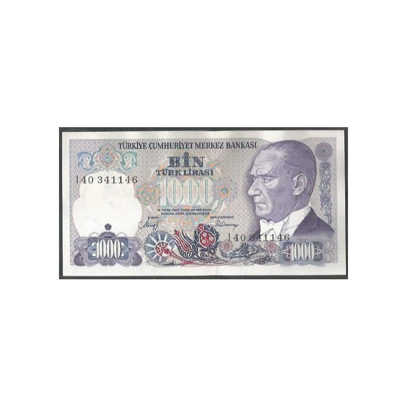 Turkya, 1.000 Liras L1970 (1986)  I P196