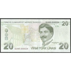 Turkya, 20 Liras ND2009 P224f