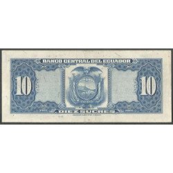 Ecuador, 10 Sucres 1 Ene 1966 KU P101Aa
