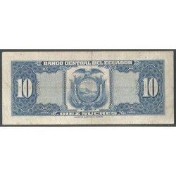 Ecuador, 10 Sucres 2 Ene 1974 KZ P101Ab