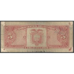 Ecuador, 5 Sucres 27 Feb 1962 HC P113a