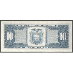 Ecuador, 10 Sucres 2O Abr 1983 LJ Firma 1 P114b