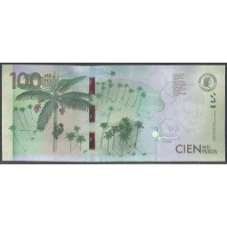 Billete de 100.000 Pesos 23 Jul 2024 Serie BA BGWNF100-
