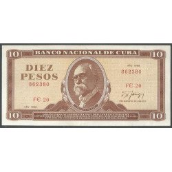 Cuba, 10 Pesos 1988 P104d