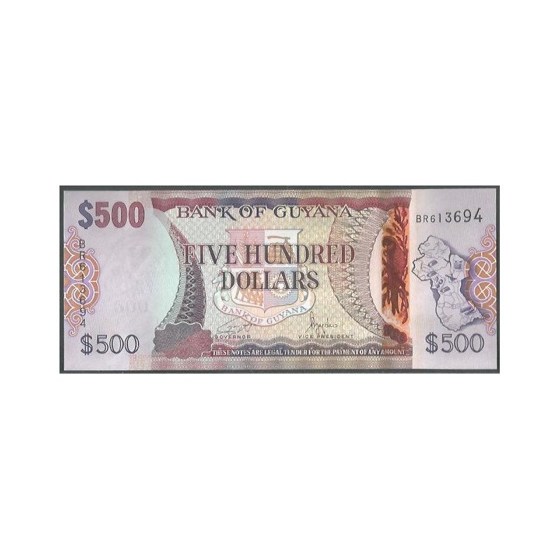 Guyana, 500 Dollars ND2024 P37-3