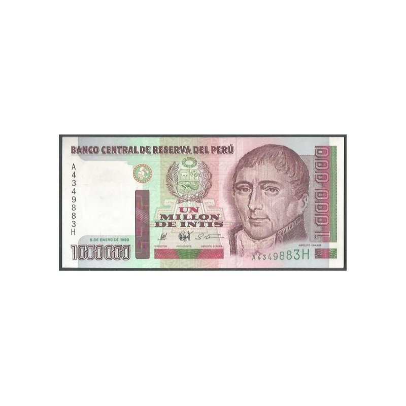 Peru, 1.000.000 Intis 5 Ene 1990 P148