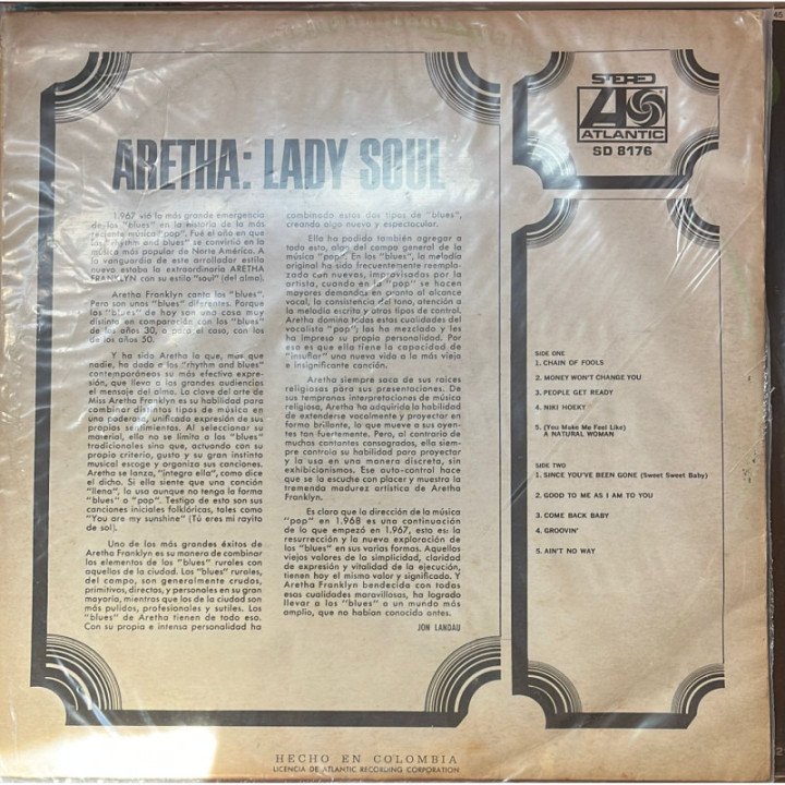 Aretha Franklin - Aretha Now reverso