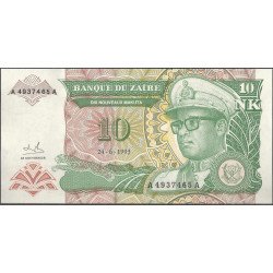 Zaire, 10 Nuevo Makuta 24...