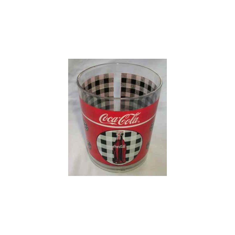 Vaso Plástico Cuadros Negros Y Blancos Coca-Cola