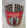 Vaso Plástico Cuadros Negros Y Blancos Coca-Cola