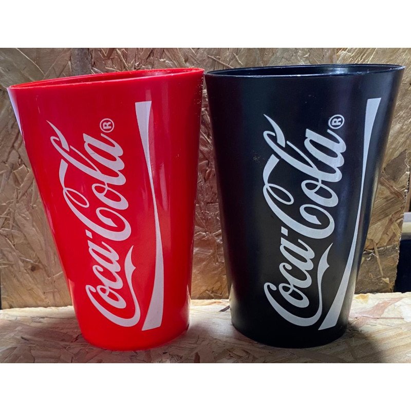 Juego de Vasos Plásticos Rojo y Negro