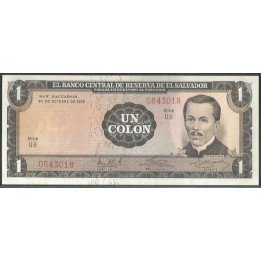 El Salvador 1 Colon 24 Oct 1972 P115a