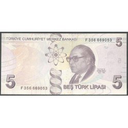 Turkya, 5 Liras L1970 (2009) P222f
