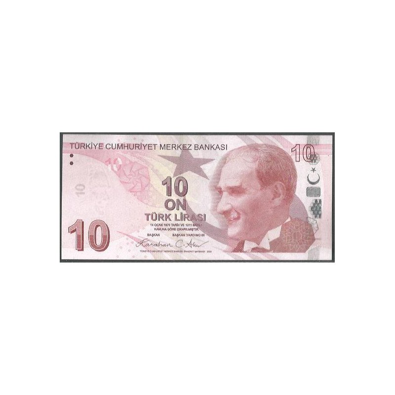copy of Turkya, 10 Liras L1970 (2009) P223g