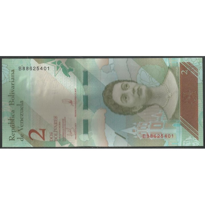 Venezuela 2 Bolivares 15 Ene 2018 B 8 Dig P101