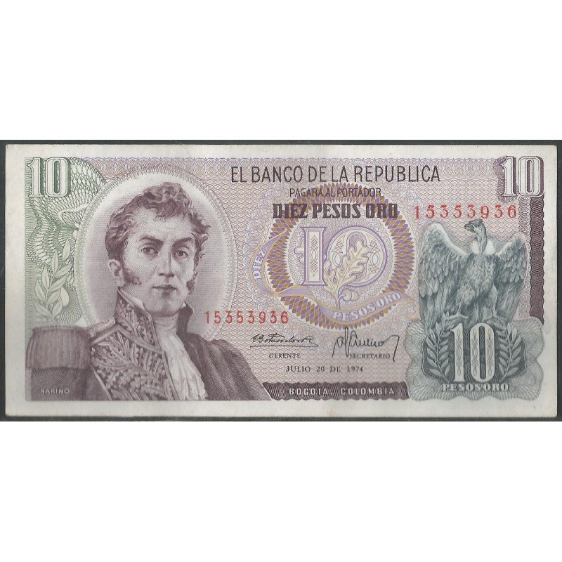 Billete de 10 Pesos 20 Jul 1974 BGW192