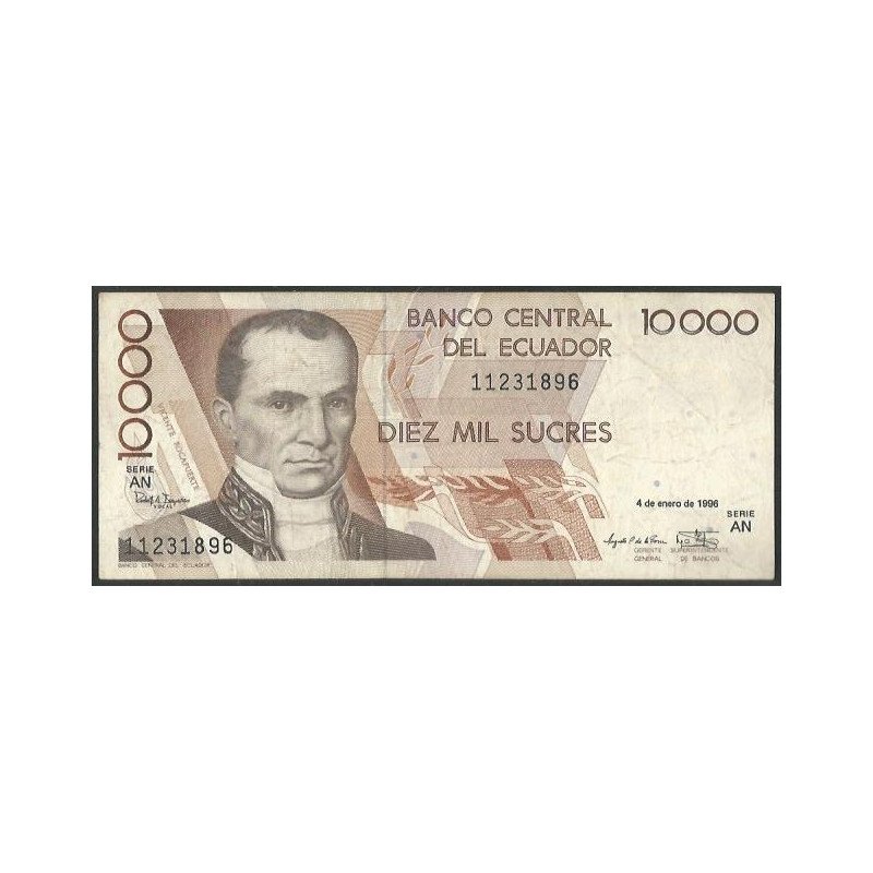 Ecuador, 10.000 Sucres 4 Ene 1996 AN P127d