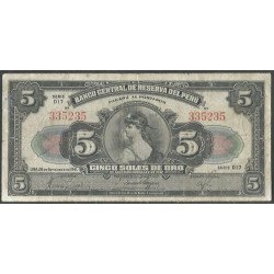 Peru, 5 Soles 26 Sep 1941...